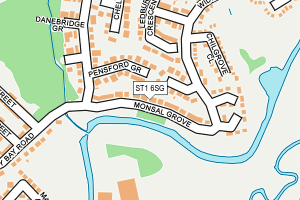 ST1 6SG map - OS OpenMap – Local (Ordnance Survey)