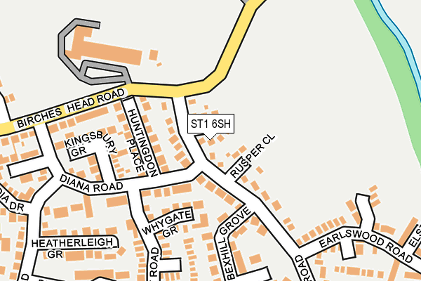 ST1 6SH map - OS OpenMap – Local (Ordnance Survey)
