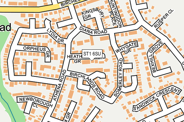 ST1 6SU map - OS OpenMap – Local (Ordnance Survey)