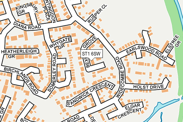 ST1 6SW map - OS OpenMap – Local (Ordnance Survey)