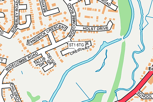 ST1 6TG map - OS OpenMap – Local (Ordnance Survey)