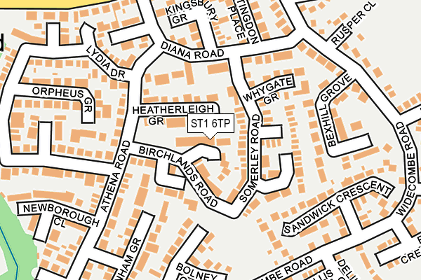 ST1 6TP map - OS OpenMap – Local (Ordnance Survey)