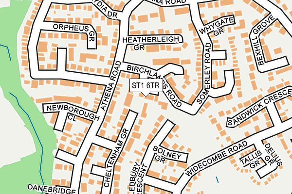 ST1 6TR map - OS OpenMap – Local (Ordnance Survey)