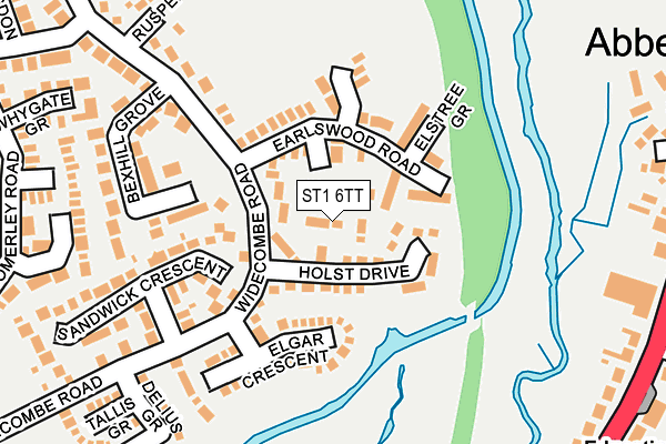 ST1 6TT map - OS OpenMap – Local (Ordnance Survey)