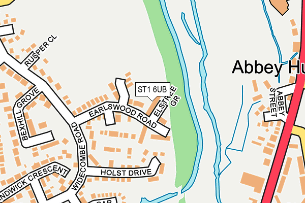 ST1 6UB map - OS OpenMap – Local (Ordnance Survey)
