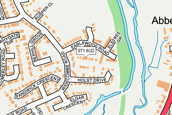 ST1 6UD map - OS OpenMap – Local (Ordnance Survey)