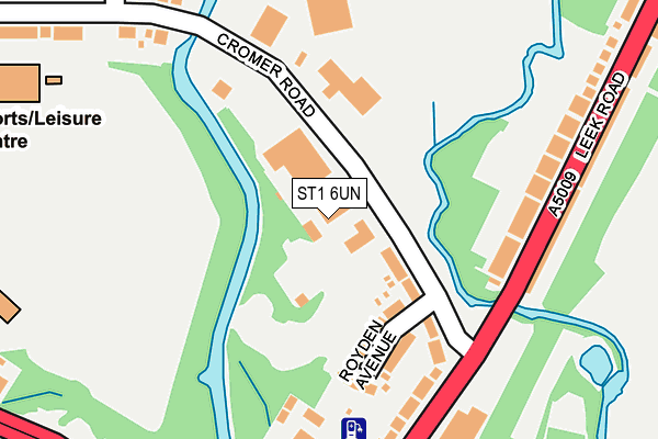 ST1 6UN map - OS OpenMap – Local (Ordnance Survey)