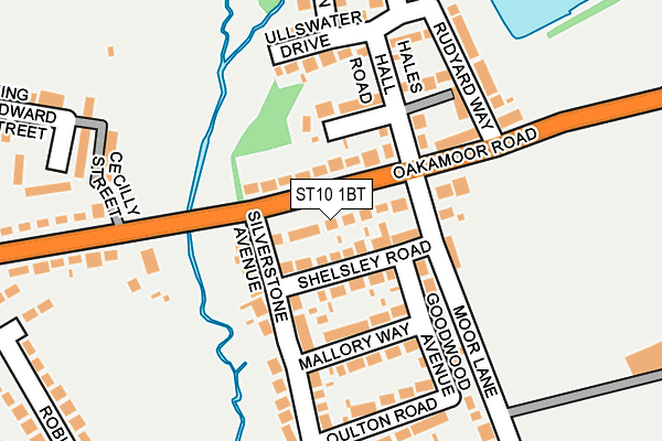 ST10 1BT map - OS OpenMap – Local (Ordnance Survey)