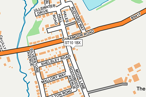 ST10 1BX map - OS OpenMap – Local (Ordnance Survey)