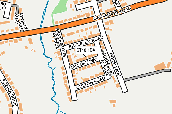 ST10 1DA map - OS OpenMap – Local (Ordnance Survey)