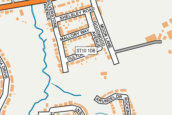 ST10 1DB map - OS OpenMap – Local (Ordnance Survey)