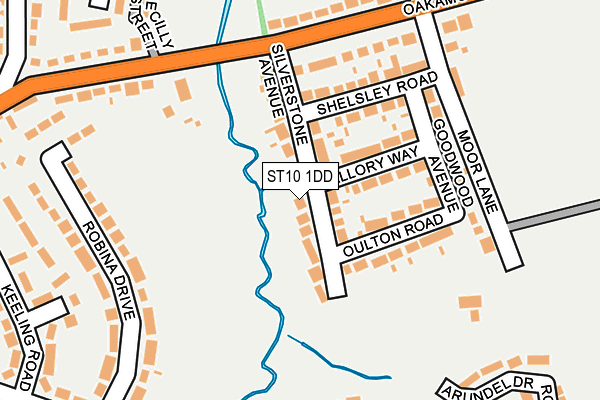 ST10 1DD map - OS OpenMap – Local (Ordnance Survey)