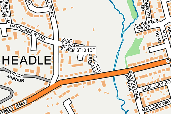 ST10 1DF map - OS OpenMap – Local (Ordnance Survey)