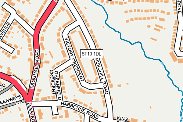 ST10 1DL map - OS OpenMap – Local (Ordnance Survey)