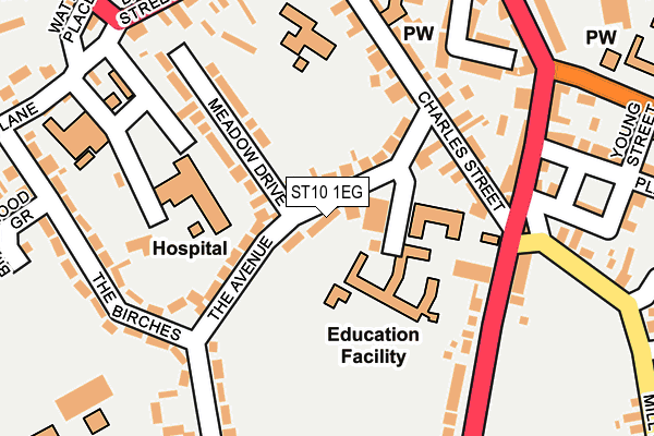 ST10 1EG map - OS OpenMap – Local (Ordnance Survey)