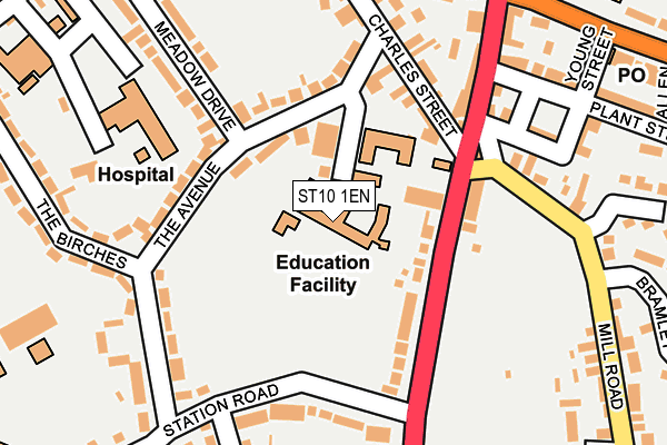 ST10 1EN map - OS OpenMap – Local (Ordnance Survey)