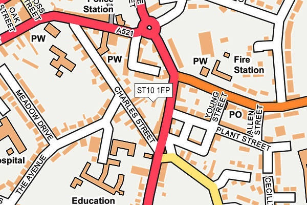 ST10 1FP map - OS OpenMap – Local (Ordnance Survey)