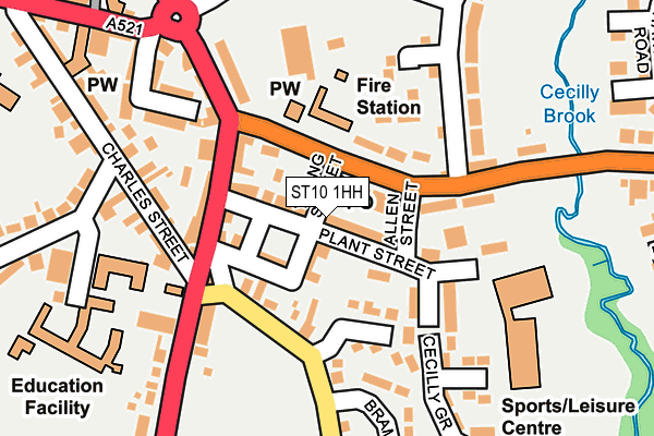 ST10 1HH map - OS OpenMap – Local (Ordnance Survey)