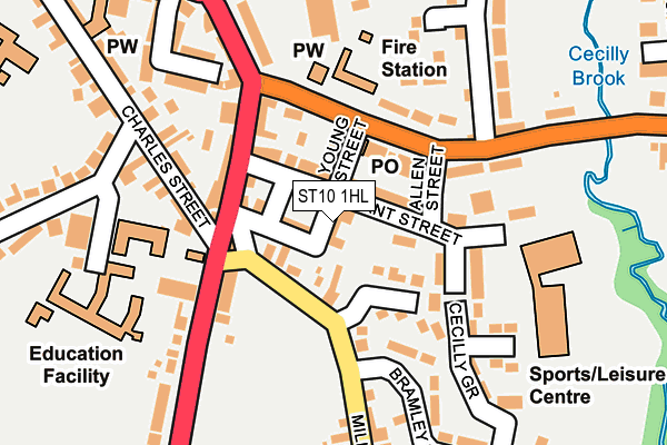 ST10 1HL map - OS OpenMap – Local (Ordnance Survey)