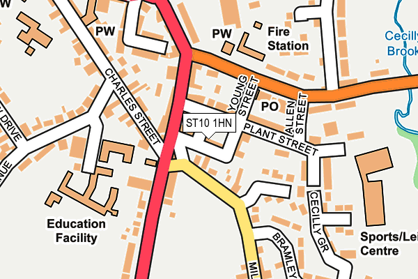 ST10 1HN map - OS OpenMap – Local (Ordnance Survey)
