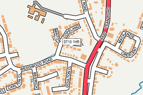 ST10 1HR map - OS OpenMap – Local (Ordnance Survey)