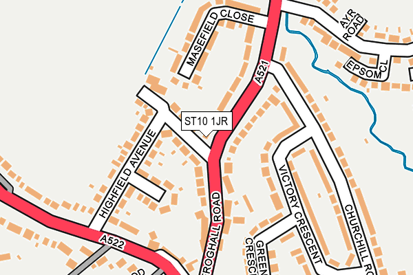 ST10 1JR map - OS OpenMap – Local (Ordnance Survey)