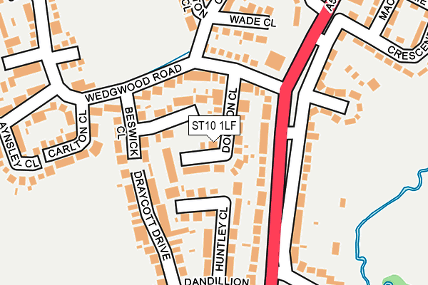 ST10 1LF map - OS OpenMap – Local (Ordnance Survey)