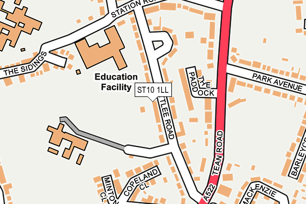 ST10 1LL map - OS OpenMap – Local (Ordnance Survey)