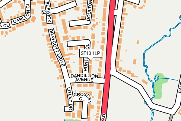 ST10 1LP map - OS OpenMap – Local (Ordnance Survey)