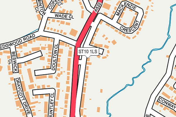 ST10 1LS map - OS OpenMap – Local (Ordnance Survey)