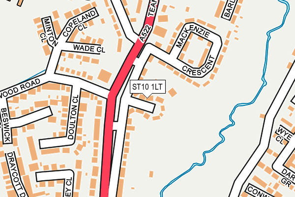 ST10 1LT map - OS OpenMap – Local (Ordnance Survey)