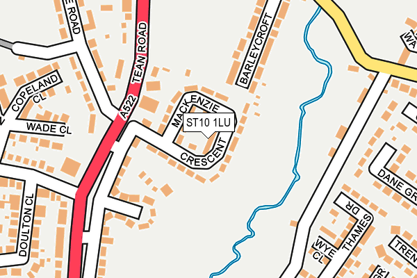 ST10 1LU map - OS OpenMap – Local (Ordnance Survey)