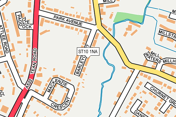 ST10 1NA map - OS OpenMap – Local (Ordnance Survey)