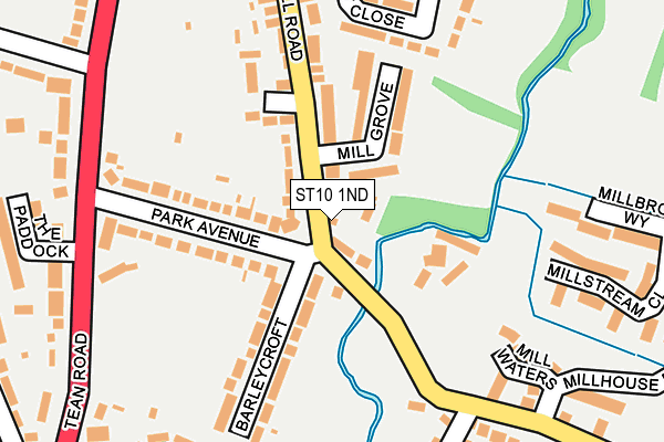 ST10 1ND map - OS OpenMap – Local (Ordnance Survey)