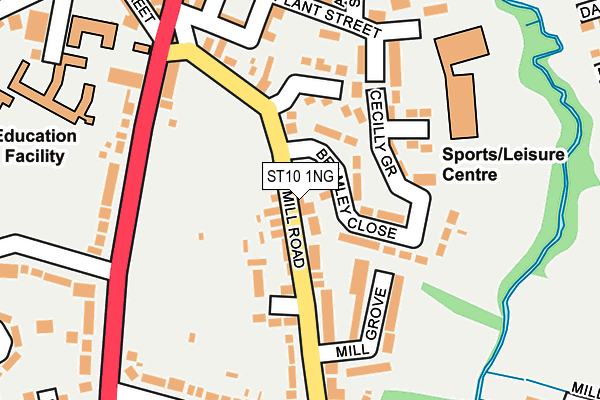 ST10 1NG map - OS OpenMap – Local (Ordnance Survey)