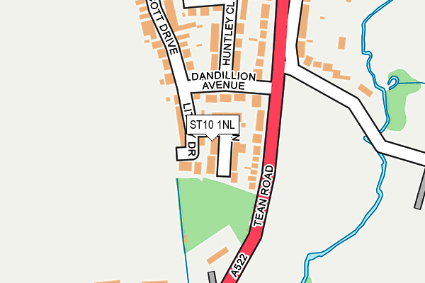 ST10 1NL map - OS OpenMap – Local (Ordnance Survey)