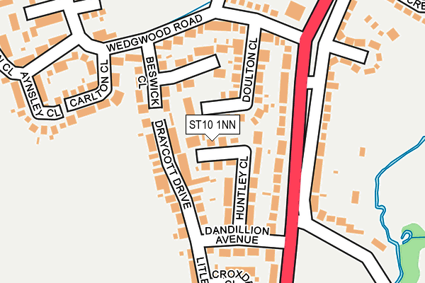 ST10 1NN map - OS OpenMap – Local (Ordnance Survey)