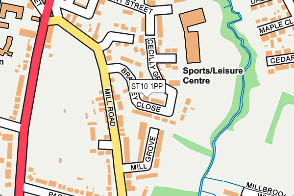 ST10 1PP map - OS OpenMap – Local (Ordnance Survey)