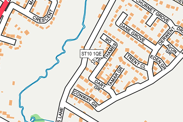 ST10 1QE map - OS OpenMap – Local (Ordnance Survey)