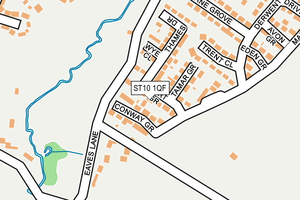 ST10 1QF map - OS OpenMap – Local (Ordnance Survey)
