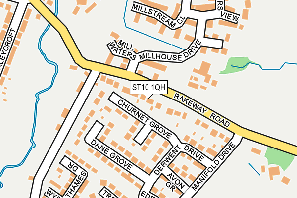 ST10 1QH map - OS OpenMap – Local (Ordnance Survey)
