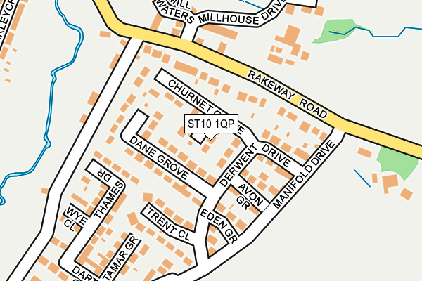 ST10 1QP map - OS OpenMap – Local (Ordnance Survey)