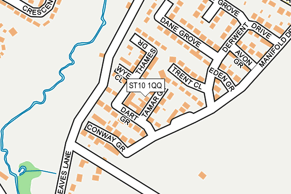 ST10 1QQ map - OS OpenMap – Local (Ordnance Survey)