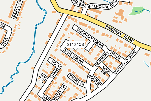 ST10 1QS map - OS OpenMap – Local (Ordnance Survey)