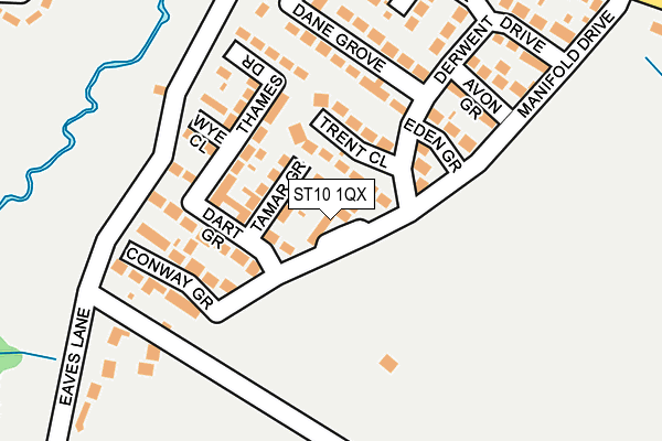 ST10 1QX map - OS OpenMap – Local (Ordnance Survey)