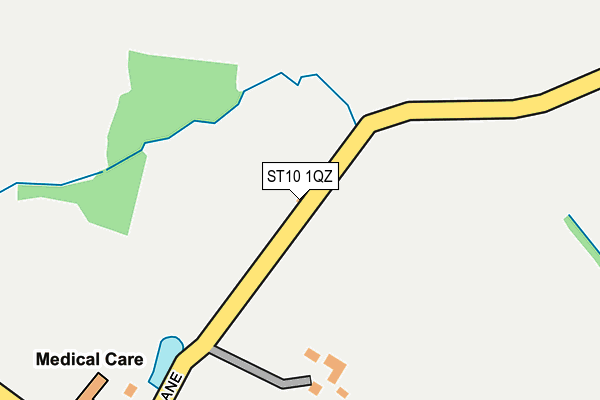 ST10 1QZ map - OS OpenMap – Local (Ordnance Survey)