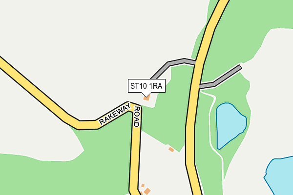 ST10 1RA map - OS OpenMap – Local (Ordnance Survey)