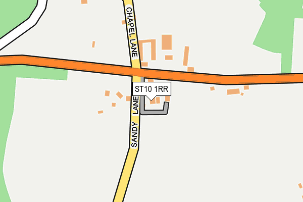 ST10 1RR map - OS OpenMap – Local (Ordnance Survey)