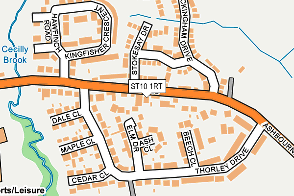 ST10 1RT map - OS OpenMap – Local (Ordnance Survey)