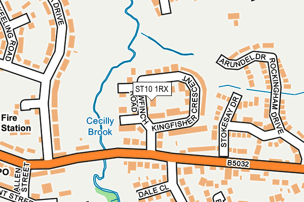ST10 1RX map - OS OpenMap – Local (Ordnance Survey)
